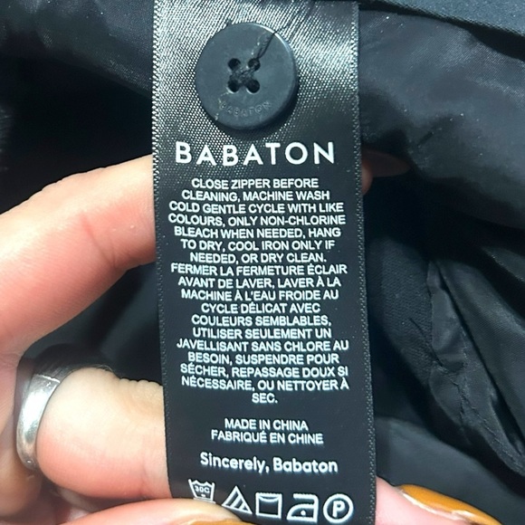 Aritzia Babaton Command Straight Leg Trouser Pants Black Size 4 - Picture 11 of 12